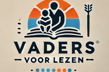 Decoratieve afbeelding: een logo met de tekst Vaders voor Lezen